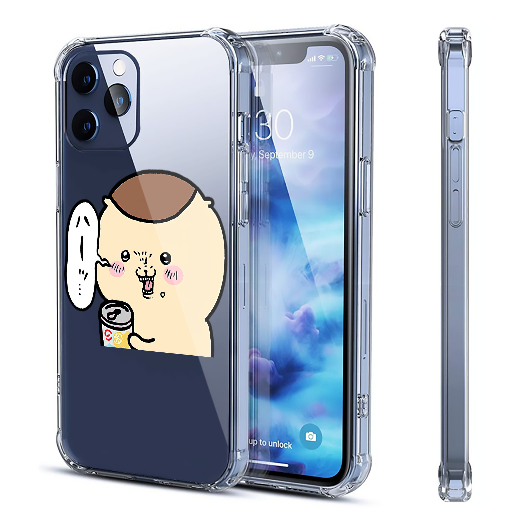 （画像用） ちいかわ くりまんじゅう Chii-kawa kuri manjū 【iPhone 12シリーズ対応】透明スマホケース（クリアソフトケース）